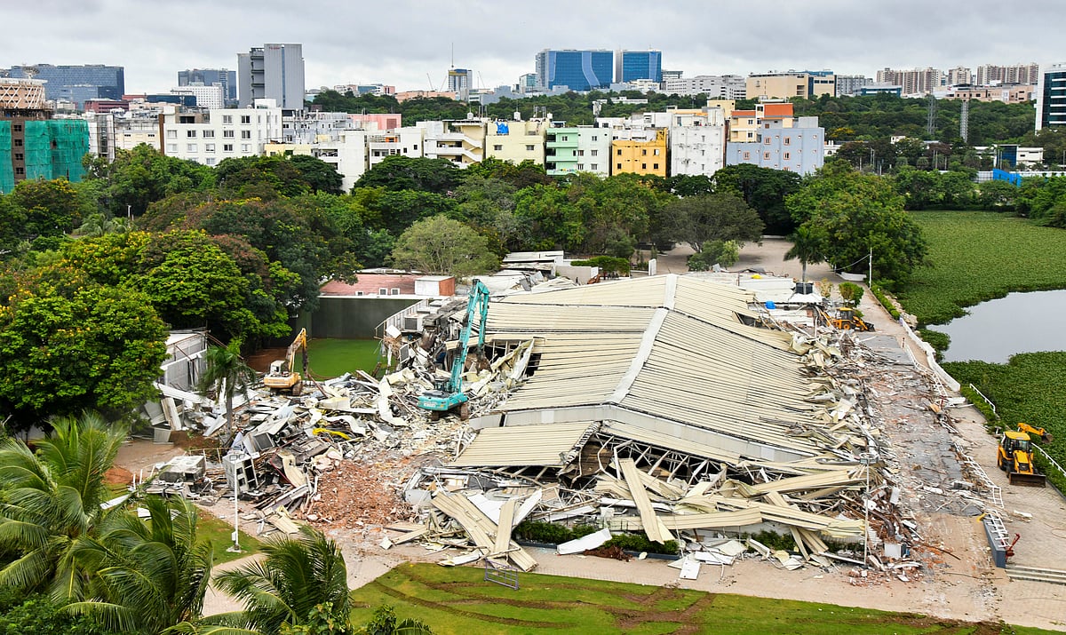 PTI : Telangana authorities demolish Nagarjuna's N-Convention centre in Hyderabad